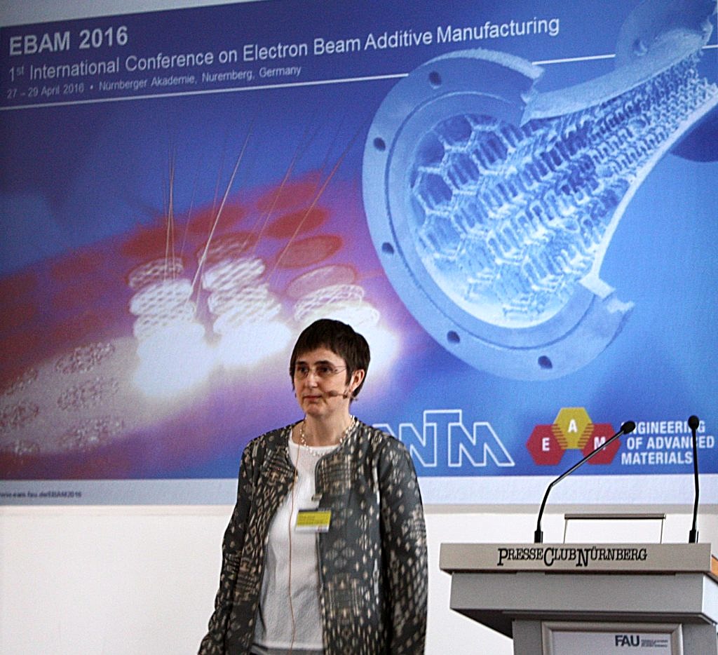 Prof. Carolin Körner during the EBAM 2016 opening ceremony
