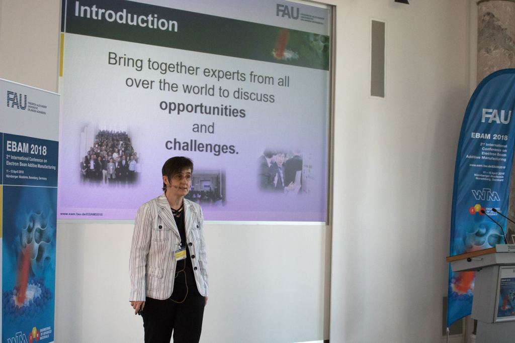 Prof. Carolin Körner during the EBAM 2018 opening ceremony